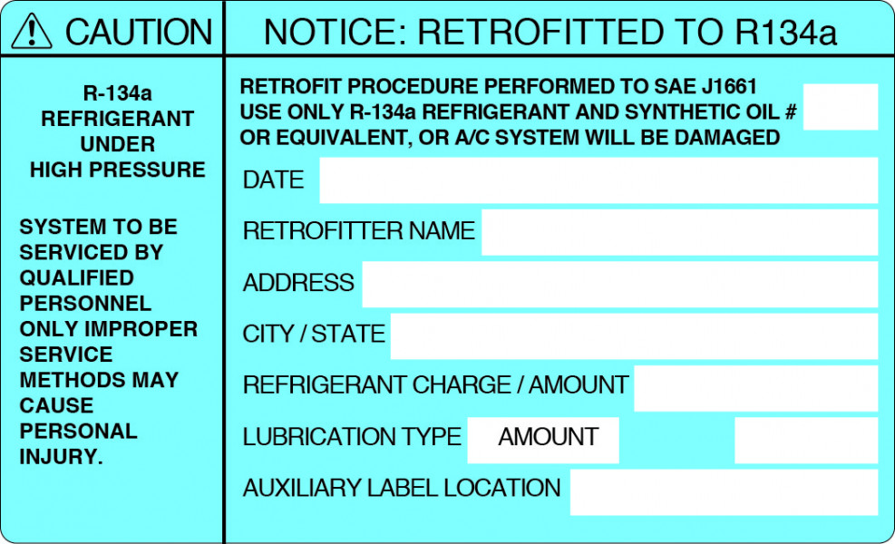 Image of Label Retrofit¾Deluxe 2 Part Type from Sunair. Part number: LABEL RETROFIT DELUX